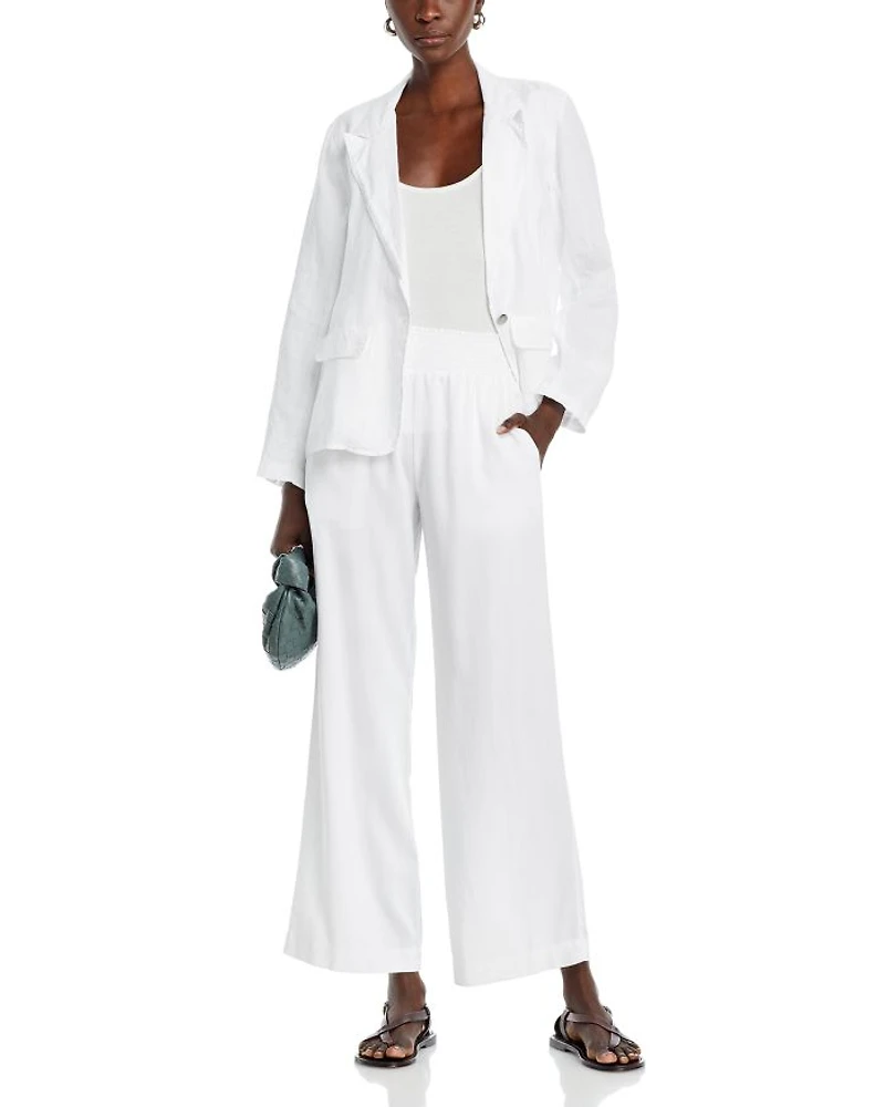 Smocked Wide Leg Pants