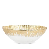 Rufolo Glass Gold Brushstroke Small Bowl