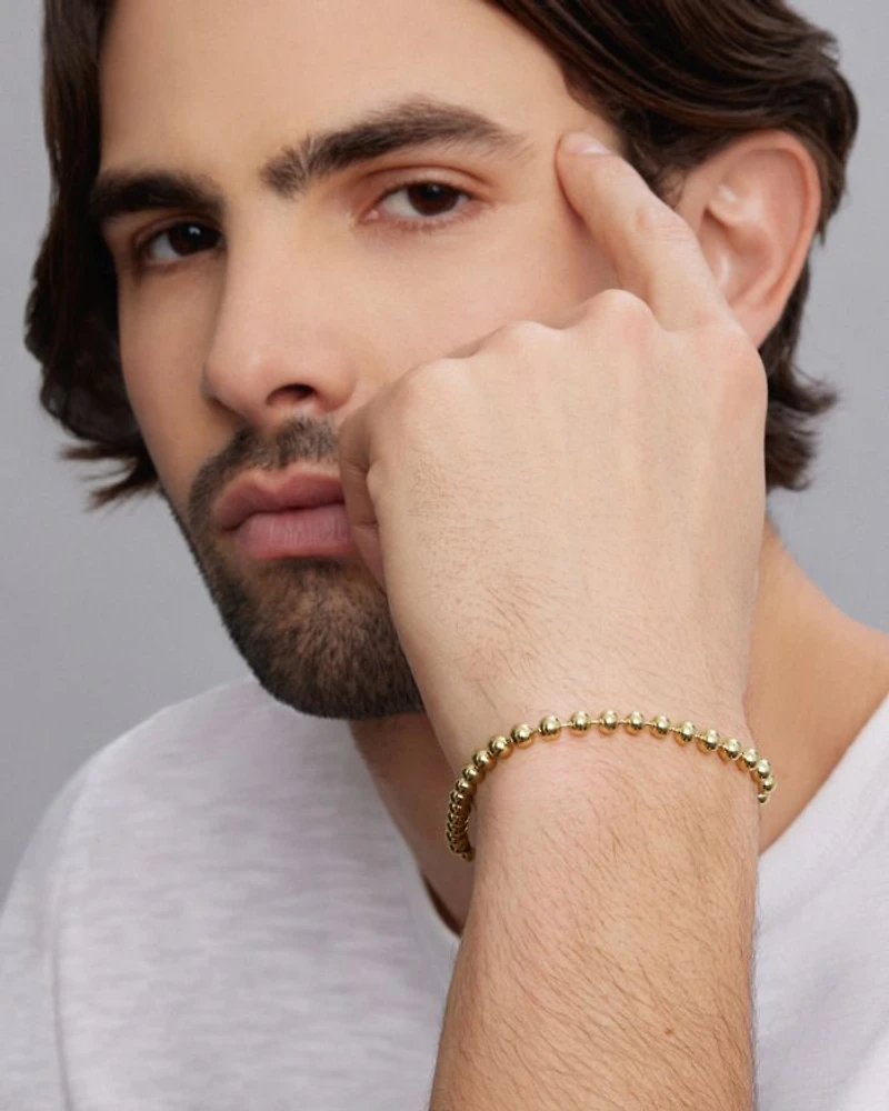 Men's 18K Yellow Gold Anthem Ball Chain Bracelet - Exclusive