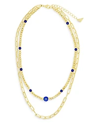 Sybil Layered Necklace in 14K Gold Plated, 14"