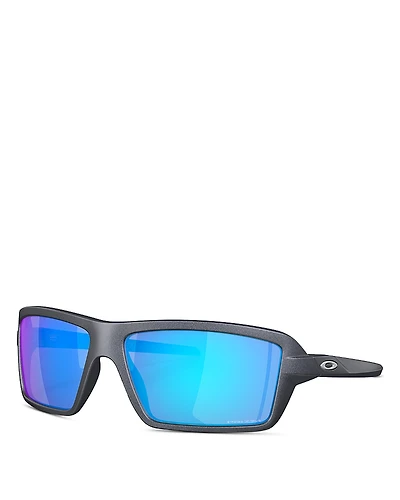 Oakley Cables Rectangular Sunglasses, 63mm