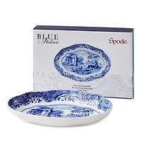 Blue Italian Oval Fluted Dish