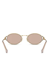 Metal Oval Sunglasses, 54mm