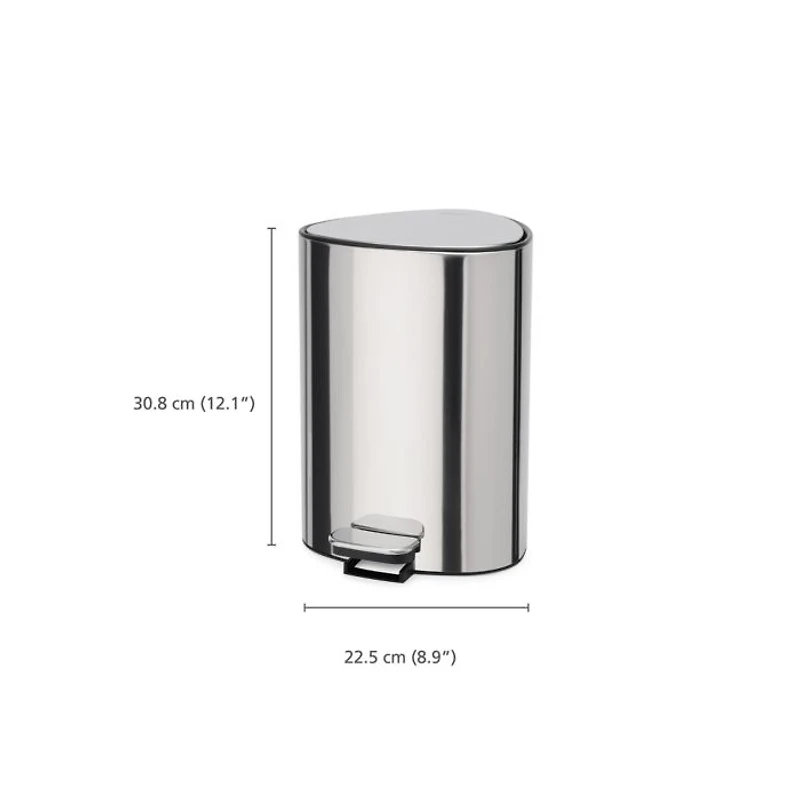 EasyStore Luxe Stainless-Steel 5L Pedal Bin