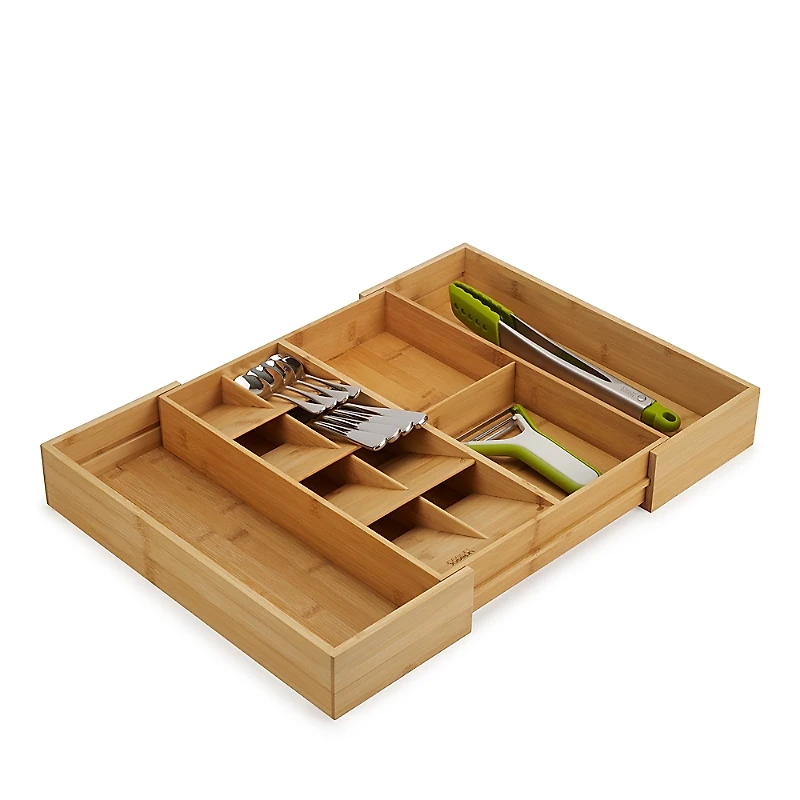 Joseph Joseph DrawerStore Bamboo Expandable Cutlery, Utensil & Gadget Organizer