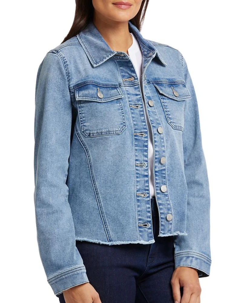Frayed Hem Jean Jacket