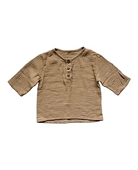 The Simple Folk Unisex Muslin Henley - Baby
