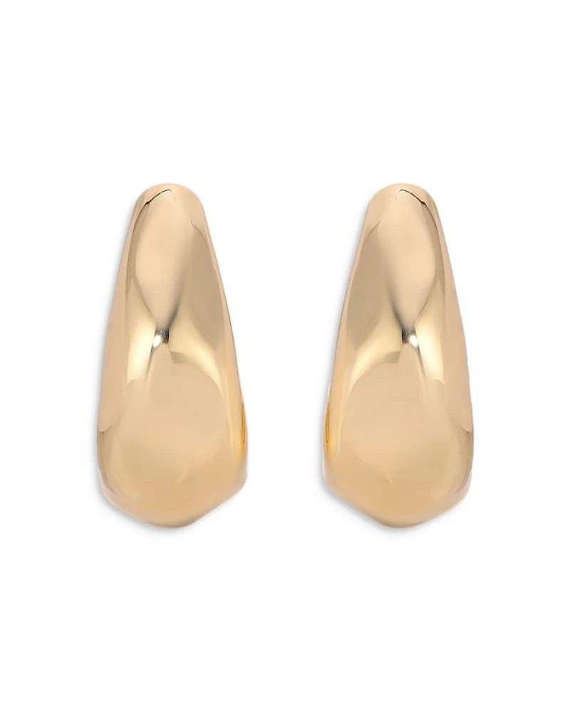 Essential Hammered Hoop Earrings in 18K Gold Plated