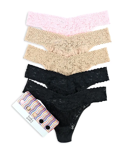 Hanky Panky Original-Rise Thongs, Set of 5