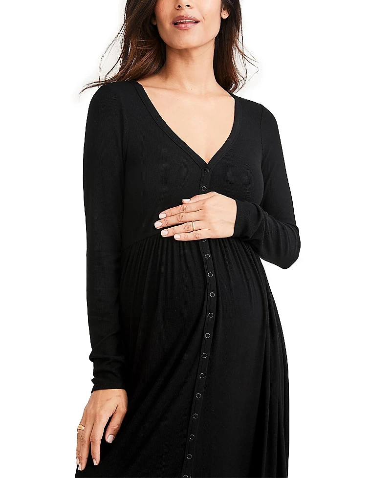 Hatch Collection The Softest Rib Nursing Dress