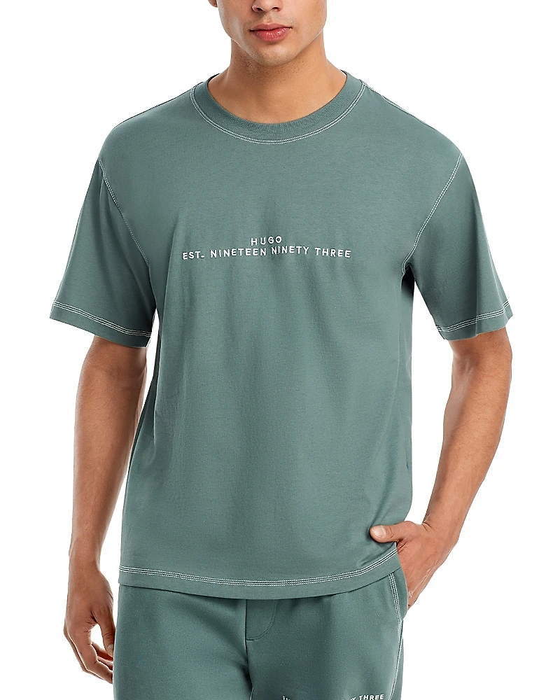 Hugo Dribes Short Sleeve Crewneck Logo Tee