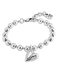 UNOde50 Sterling Silver-Plated Beaded Bracelet With A Heart Charm