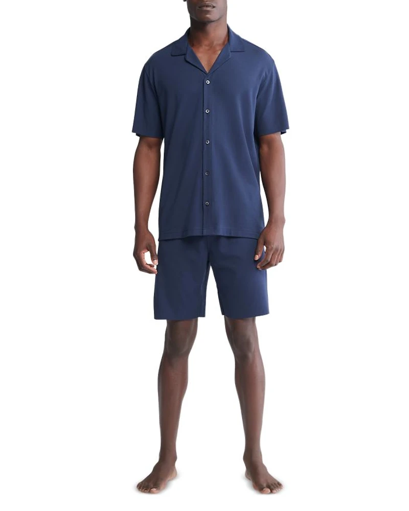 Stretch Regular Fit Button Down Sleep Shirt