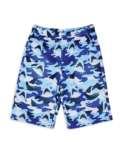Iscream Boys' Sharks Plush Shorts - Little Kid