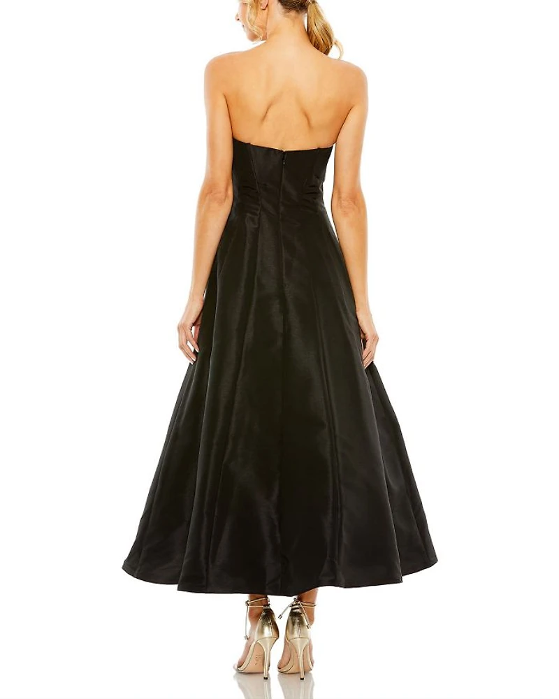 Bow Detailed Strapless Ballgown