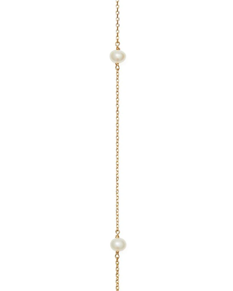 Kira Cultured Pearl & T Monogram Strand Necklace, 38"