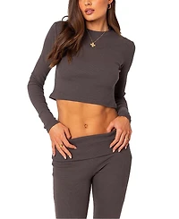 Edikted Coffee Break Ribbed Top