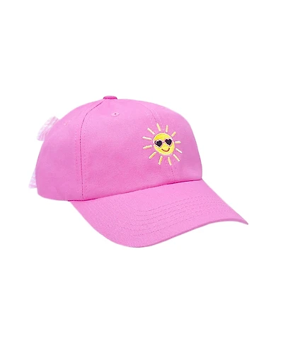 Bits & Bows Girls Sunshine Bow Baseball Hat