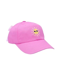 Bits & Bows Girls Sunshine Bow Baseball Hat