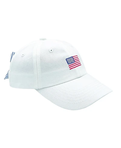 Bits & Bows Girls' American Flag Bow Baseball Hat - Little Kid