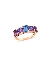 Bloomingdale's Fine Collection Multi Gemstone & Champagne Diamond Statement Ring