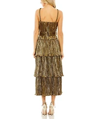 Ruffle Tiered Buckle Detail Dress