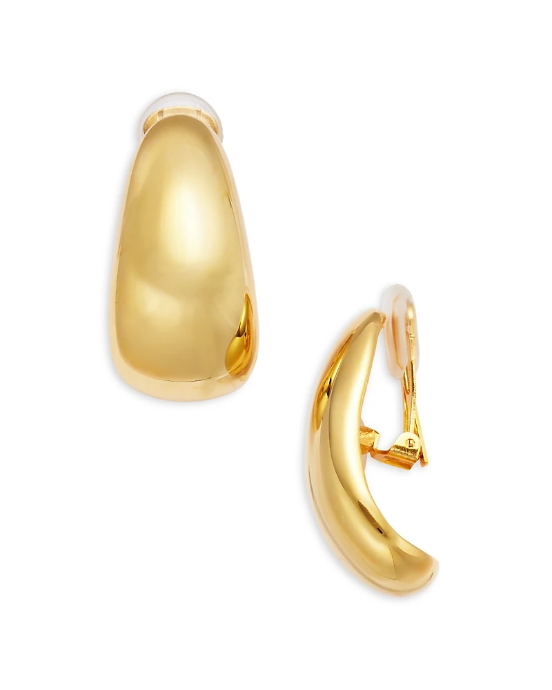 Kenneth Jay Lane Long Tapered Hoop Earrings