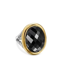 David Yurman 18K Yellow Gold & Sterling Silver Albion Onyx Statement Ring