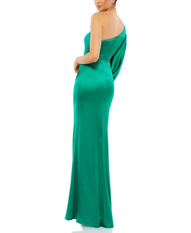 Satin Puff Sleeve Gown