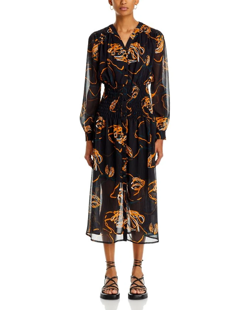 Printed Chiffon Dress