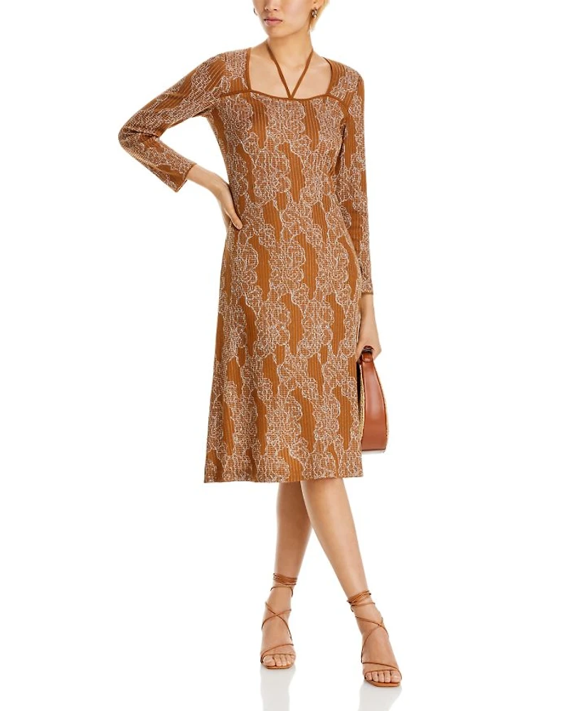 Metallic Jacquard Dress
