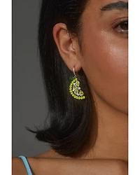 Foodie Lemon Drop Earrings, 1.6"L