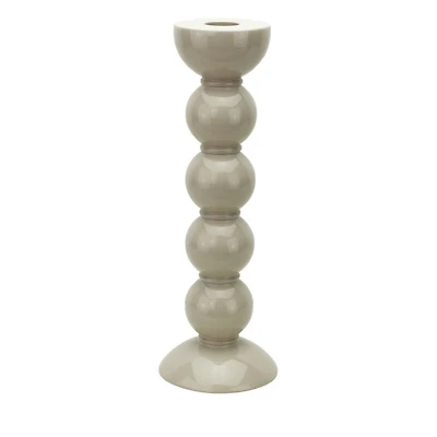 Lacquered Bobbin-Shaped Candlestick