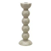 Lacquered Bobbin-Shaped Candlestick