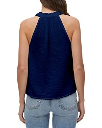 Viola Split Neck Cotton Tank Top