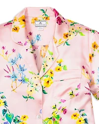 Blush Mulberry Silk Brilliant Botanical Pajama Set