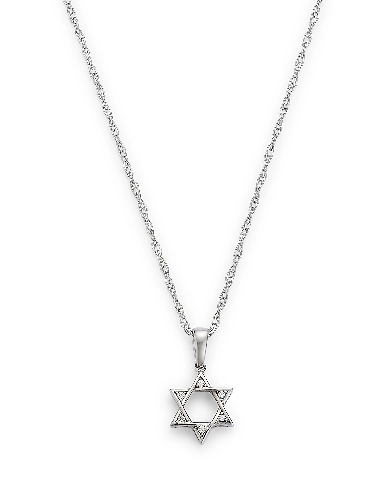 Bloomingdale's Fine Collection Diamond Accent Star of David Pendant Necklace