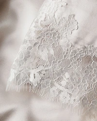 White Silk Lace Robe