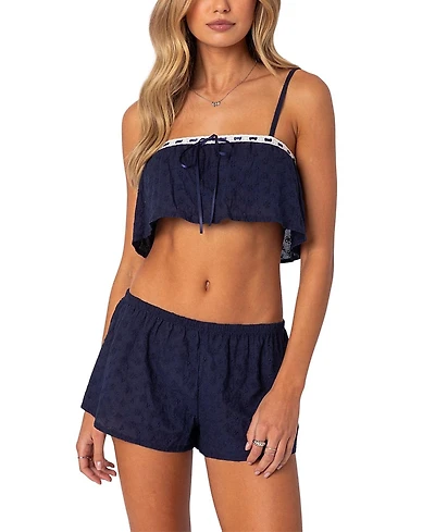 Edikted Edan Eyelet Crop Top