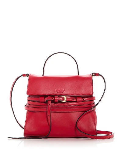 Moschino Tie Me Small Leather Crossbody Bag