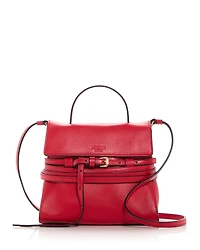 Moschino Tie Me Small Leather Crossbody Bag