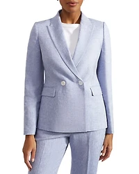 Adina Linen Double Breasted Jacket