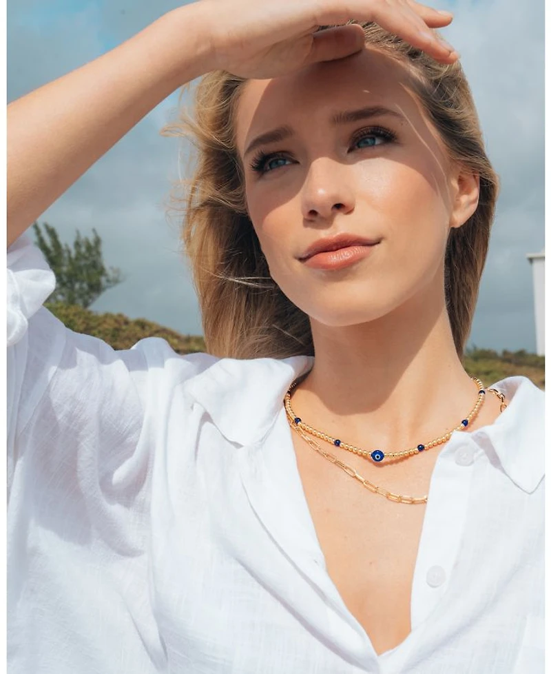 Sybil Layered Necklace in 14K Gold Plated, 14"