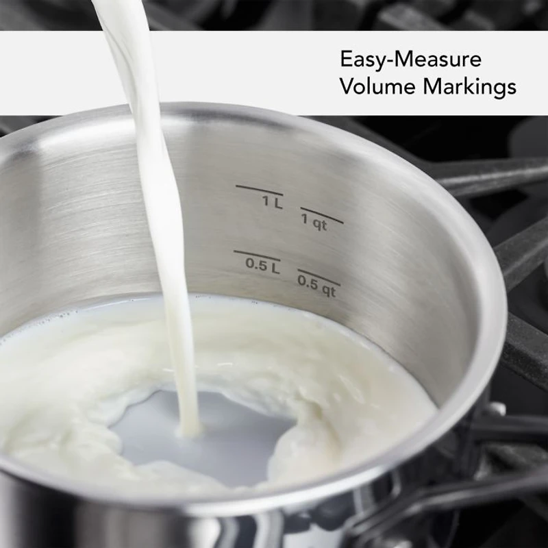 5 Ply Stainless Steel 1.5 Qt Saucepan and Lid