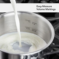 5 Ply Stainless Steel 1.5 Qt Saucepan and Lid