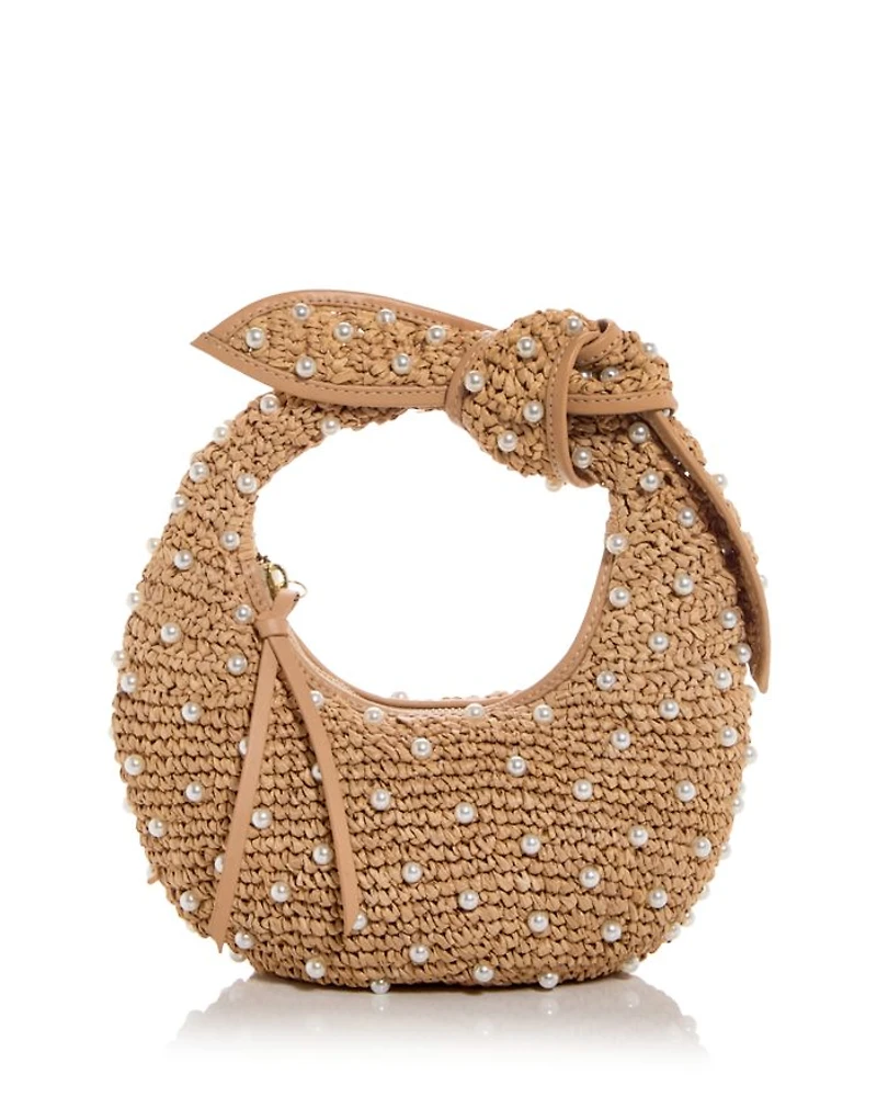 Josie Embellished Raffia Knot Bag