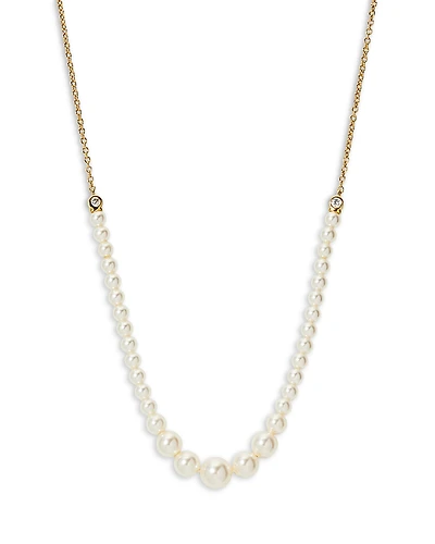 Nadri Siren Cubic Zirconia & Imitation Pearl Statement Necklace