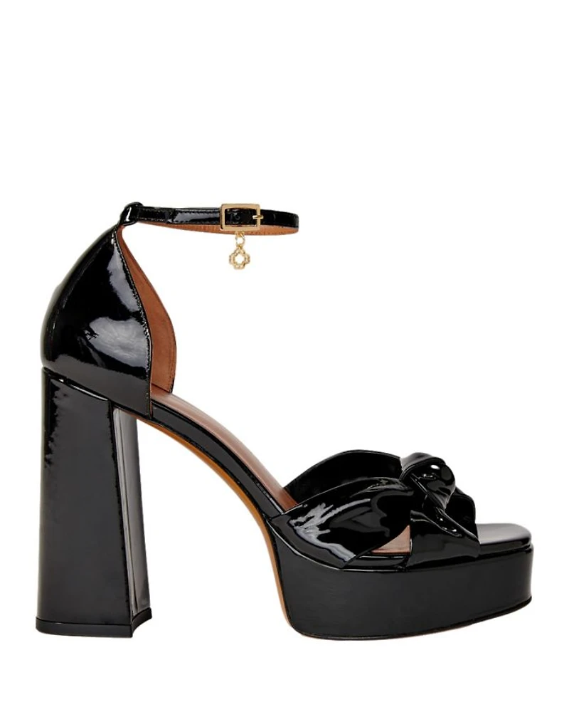 Women's Bow Accent Strap High Heel Platform Sandals