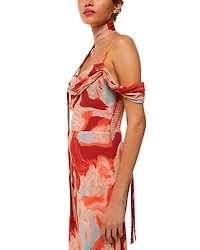 Marble Print Dress