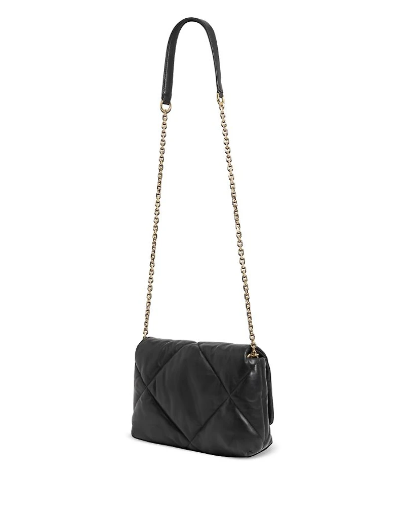 Fanny Black Leather Crossbody Bag